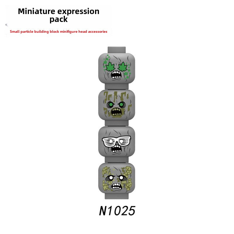 ＢＬＡＣＫ　ＢＯＸ ｕｎｐａｉｎｔｅｄ　ｆａｃｅ　ｏｆ　Ｍｒ．Ｃｈｉｌ N1018-1028 Zombie head expression parts minifigure – Joy Bricks