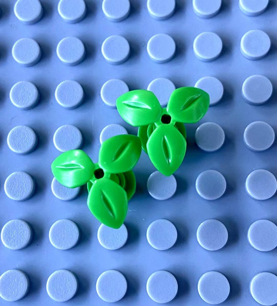 20pcs Carrot Leaves Plant Stem With 3 Leaves MOC Bricks 37695
