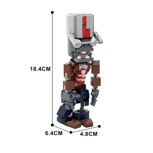Gobricks version) 380pcs MOC-156366 PVZ 2 Buckethead zombie – Joy