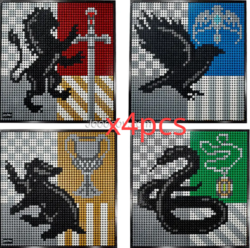 4249PCS 8902 Harry Potter Hogwarts Crests