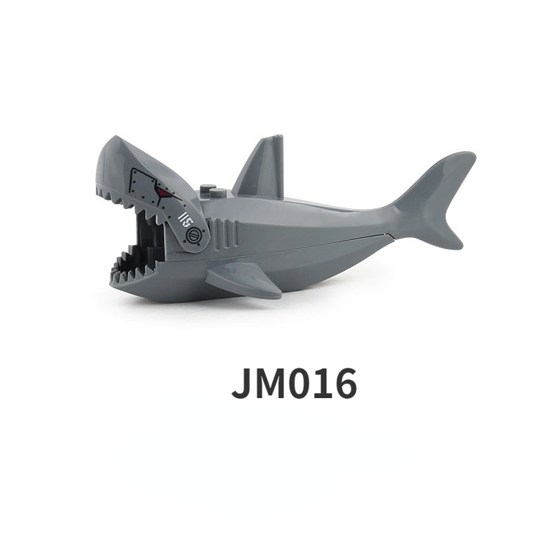 4pcs JM013-016 Animal series scene accessories shark Minifigures
