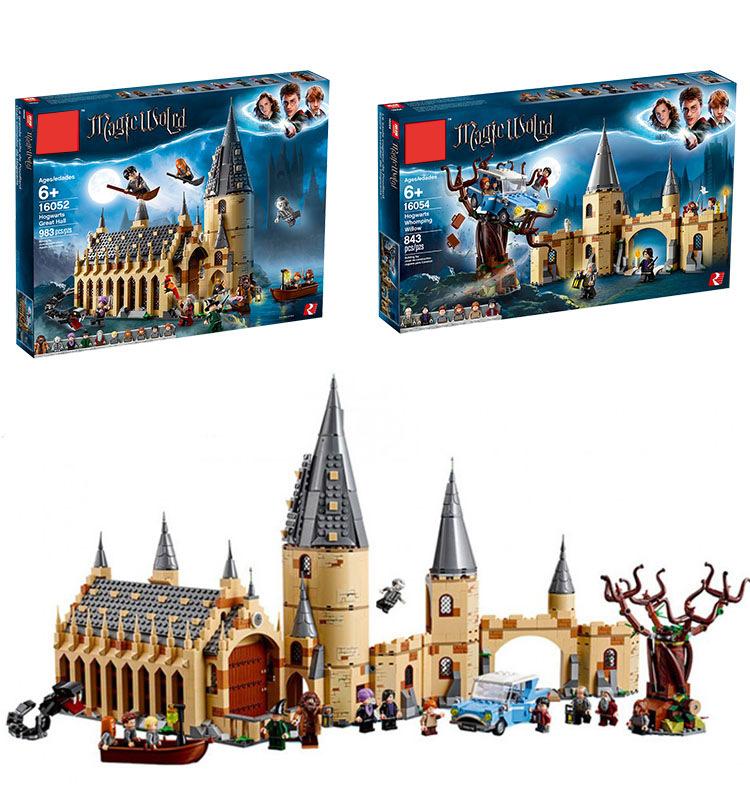878pcs Great Hall House & 753pcs The Whomping Willow Harry Potter
