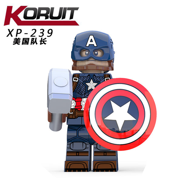 Captain America Minifigure From Marvel Brick Artic Mission Version Captain America Minifigure From Marvel Brick Artic Mission Version