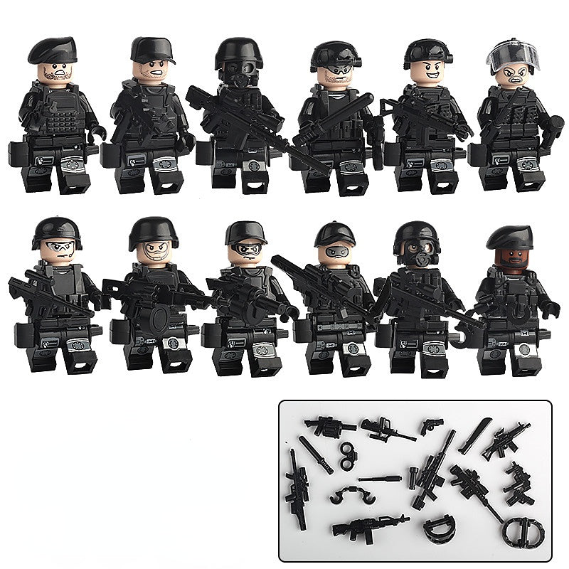 Military Minifigures Special Police Quipment Arsenal Accessories