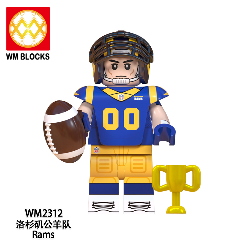 WM6134 Rugby Series New York Giants Los Angeles Rams Minifigures - WM2317