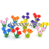 100 pcs 1*1 four-peta Flower Plant MOC bricks 33291