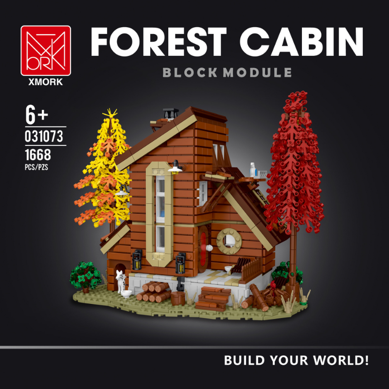 1600+PCS MORKMODEL 031071 031072 031073 Forest Cabin Series – Joy