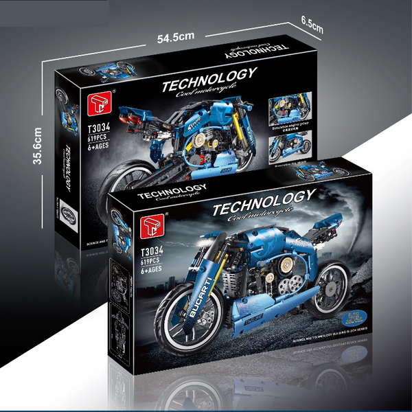 619PCS Taigaole T3034 Bugatti motorcycle – Joy Bricks