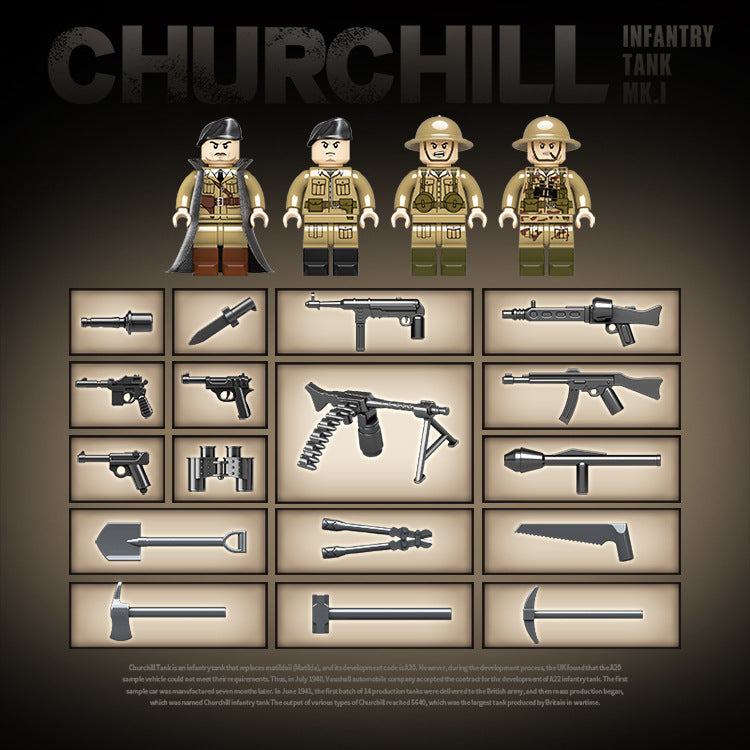 1031 PCS QG100238 QUANGUAN Churchill Infantry Tank MK.I