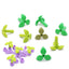 20pcs Carrot Leaves Plant Stem With 3 Leaves MOC Bricks 37695