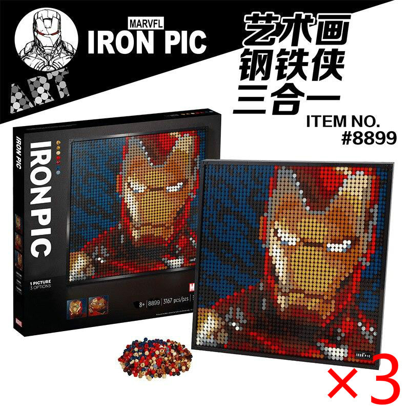 3406pcs Mosaic Portrait: Iron man