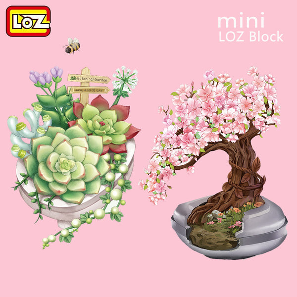 cherry blossom bonsai tree animal crossing 389PCS+LOZ 1660 1661 Potted Series (mini bricks) – Joy Bricks
