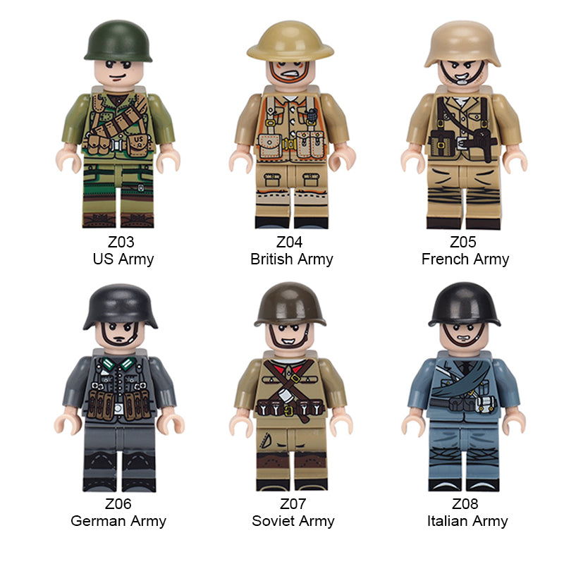 Z03-Z08 Military minifigures