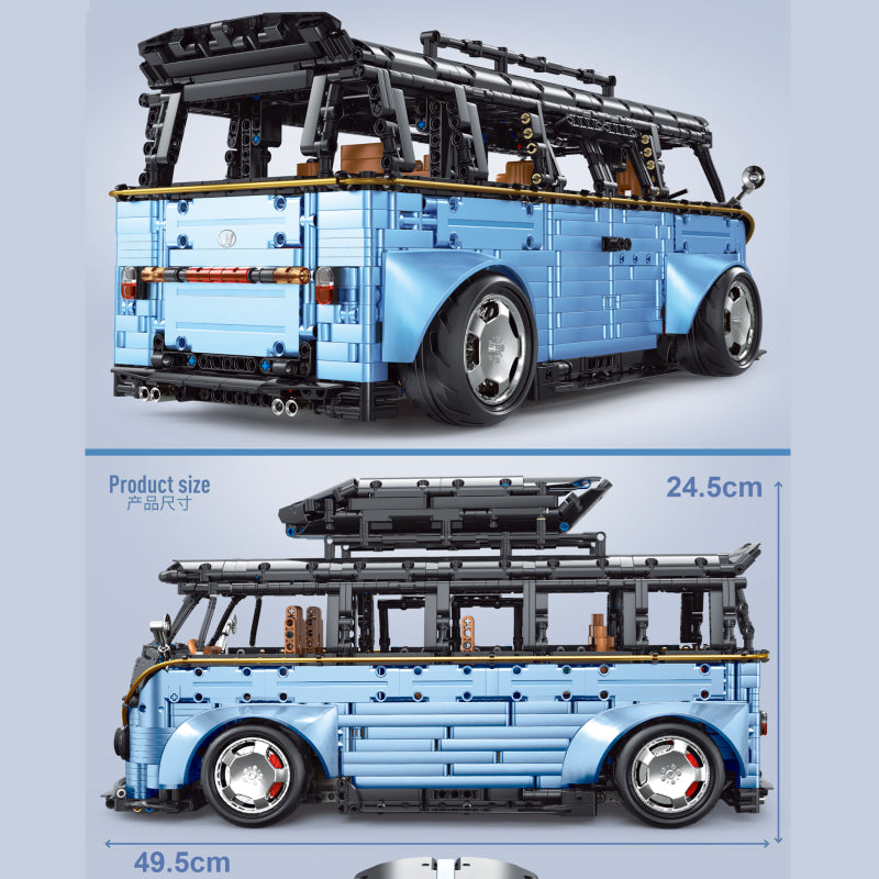 3299pcs TGL T5022A Volkswagen Bus Blue 1:8