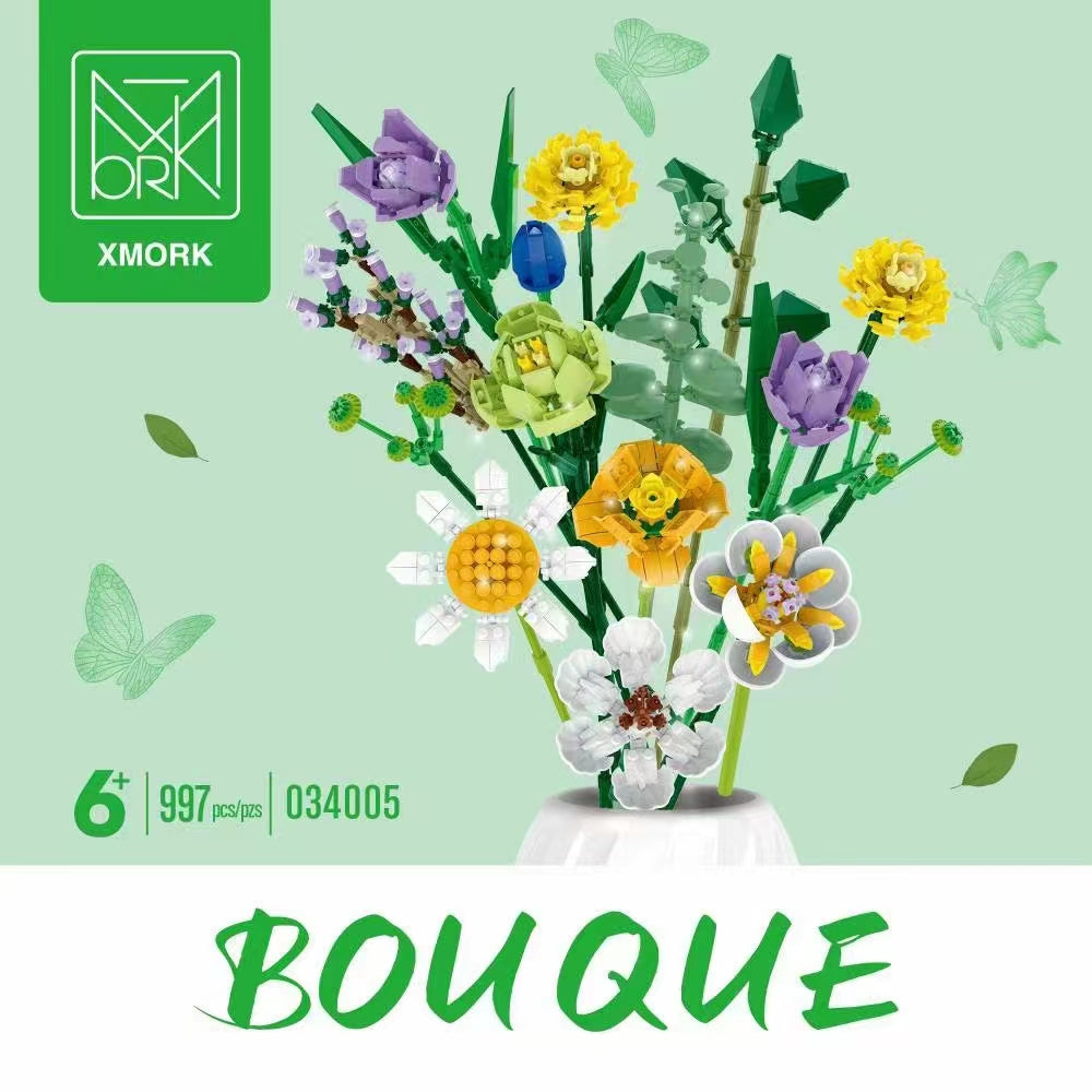 XMORK 034001/ 034004 Flower Building Blocks Bouquet