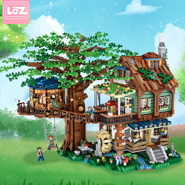 LOZ Mini Blocks 1033 Treehouse Building selling Set, 4761Pcs Ideas Tree House Building