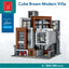 3623PCS XMORK 10204 Cube Brown Modern Villa