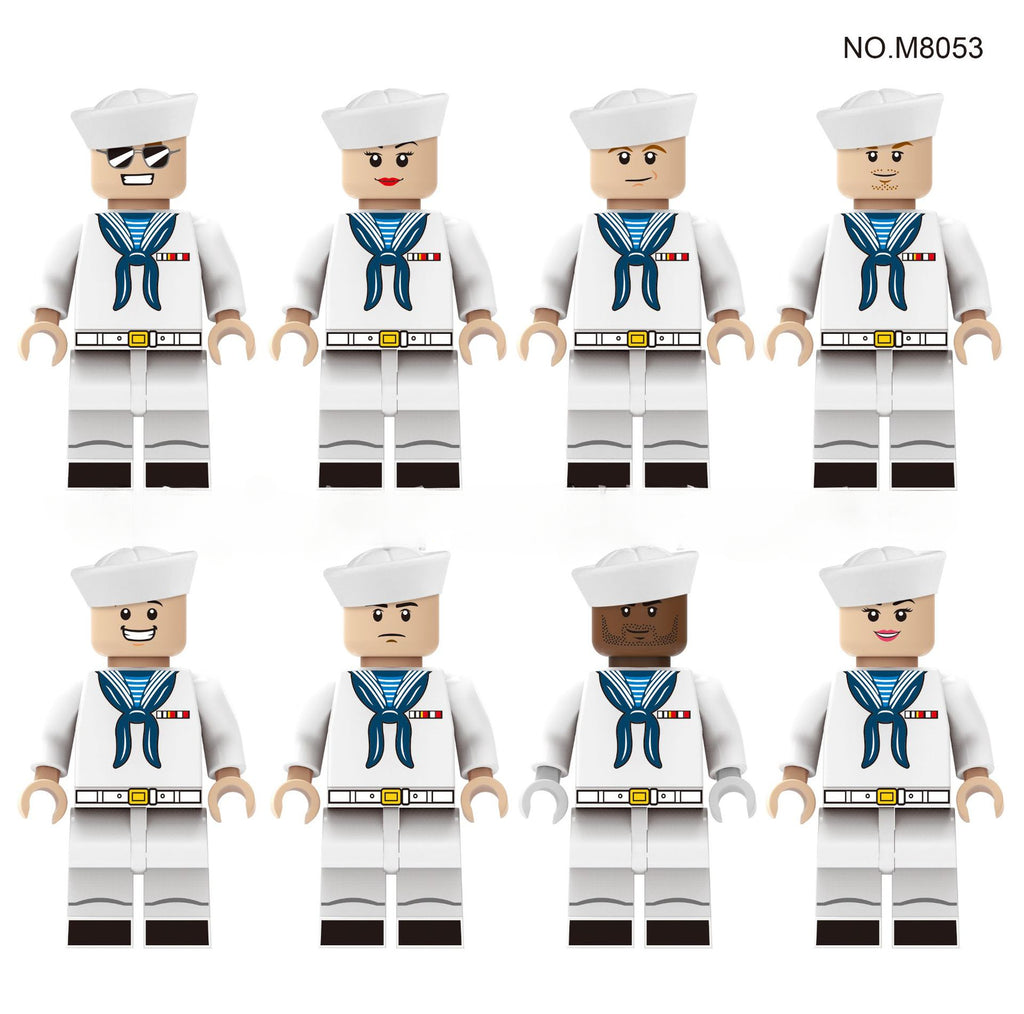 8pcs  Navy minifigures M8053