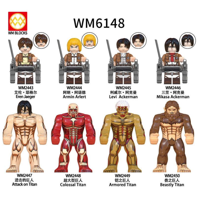 WM6148 Attack on Titan Series Minifigures – Joy Bricks