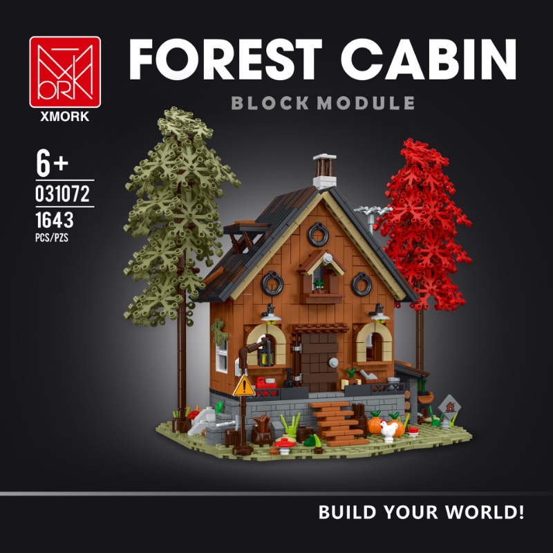 1600+PCS MORKMODEL 031071 031072 031073 Forest Cabin Series – Joy
