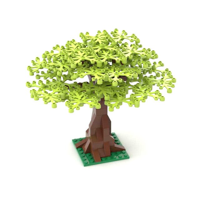 Big Tree Boulevard Plant Towering Trees MOC bricks Big Tree Light Green