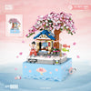 531pcs LOZ1220  Castle Music Box  LOZ1221 cherry blossom(mini bricks) MINI Bricks