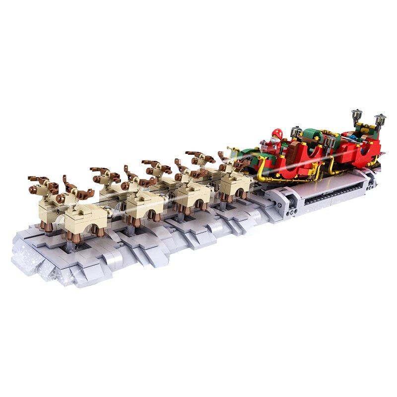1318PCS Mould King 10015 Christmas Santa Sleigh