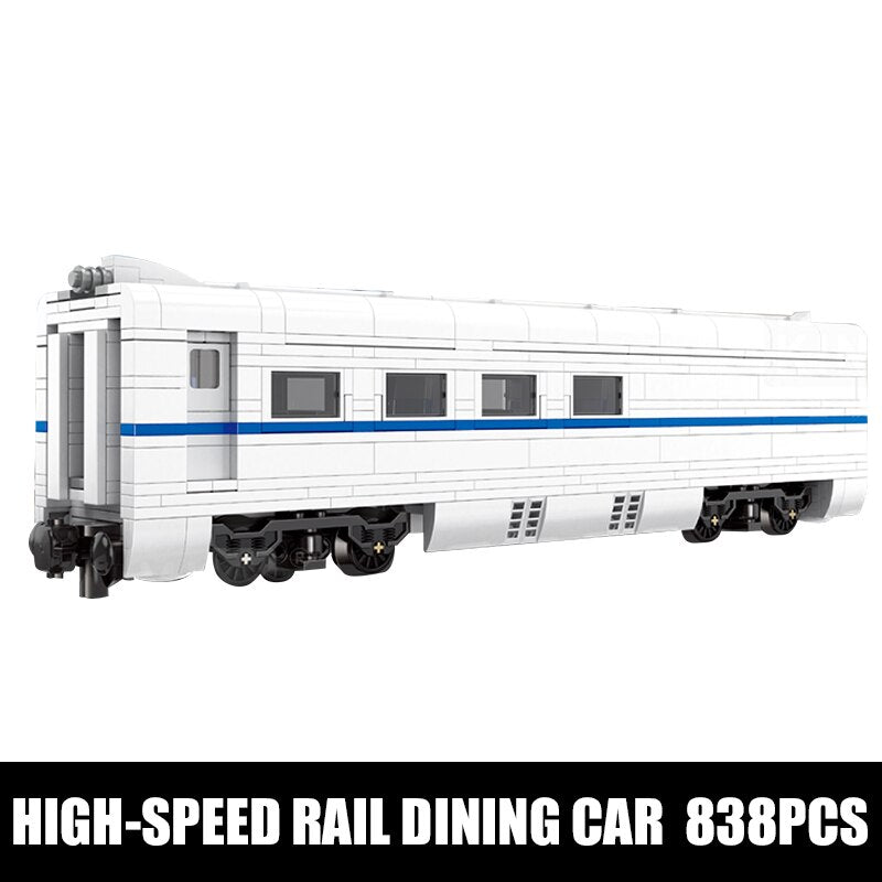 1808PCS Mould King12002 World Railway:CRH2 High-speed Train