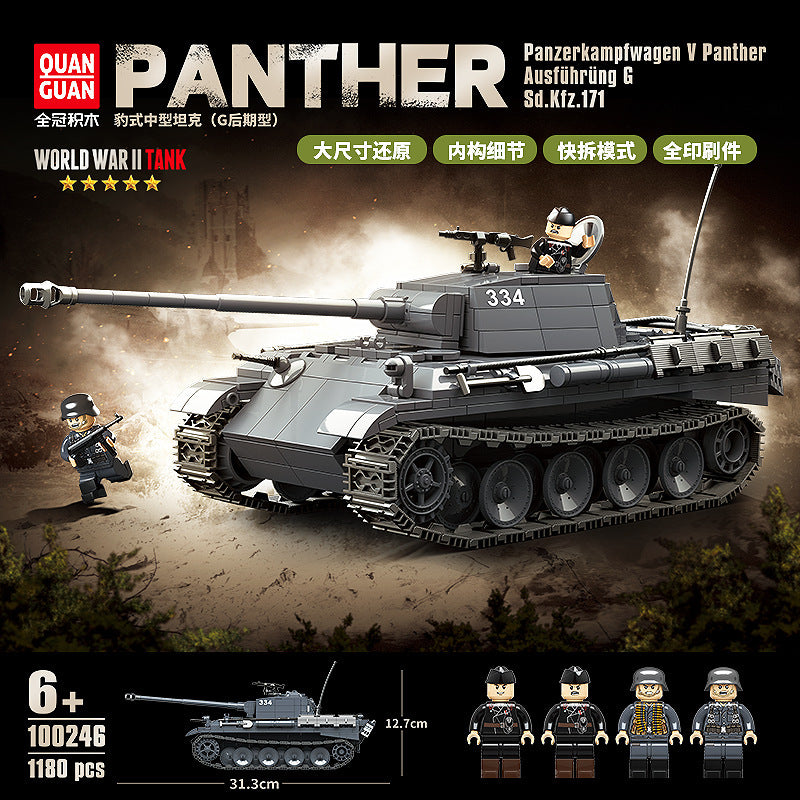 1180PCS QUANGUAN 100246 Panther Ausfuhrung G Sd.Kfz.171