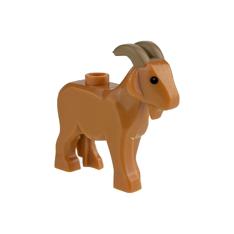 95341pb01 Goat with Dark Tan Horns and Medium Nougat Spots