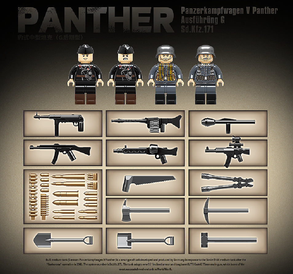 1180PCS QUANGUAN 100246 Panther Ausfuhrung G Sd.Kfz.171