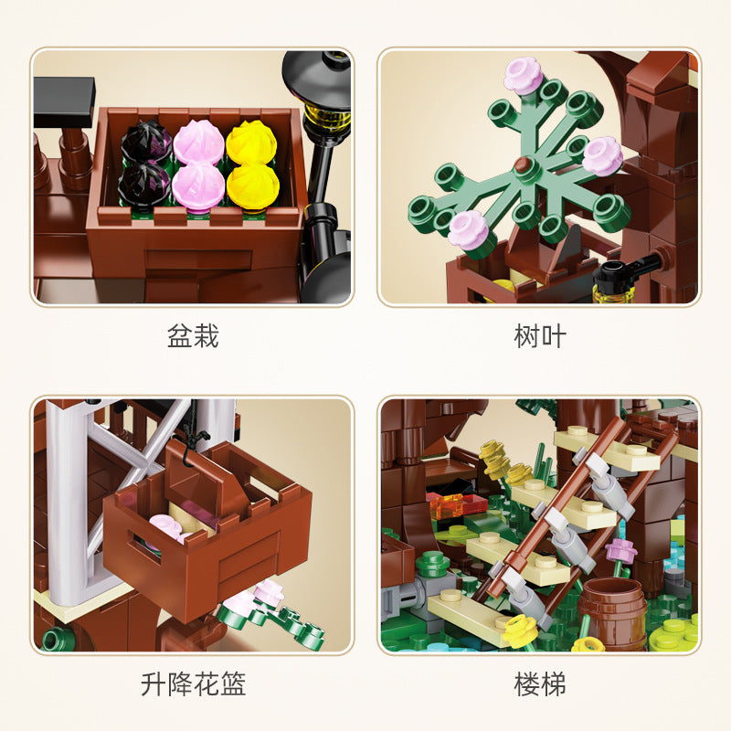 1155PCS CADA  C66004 The Four Seasons Tree House