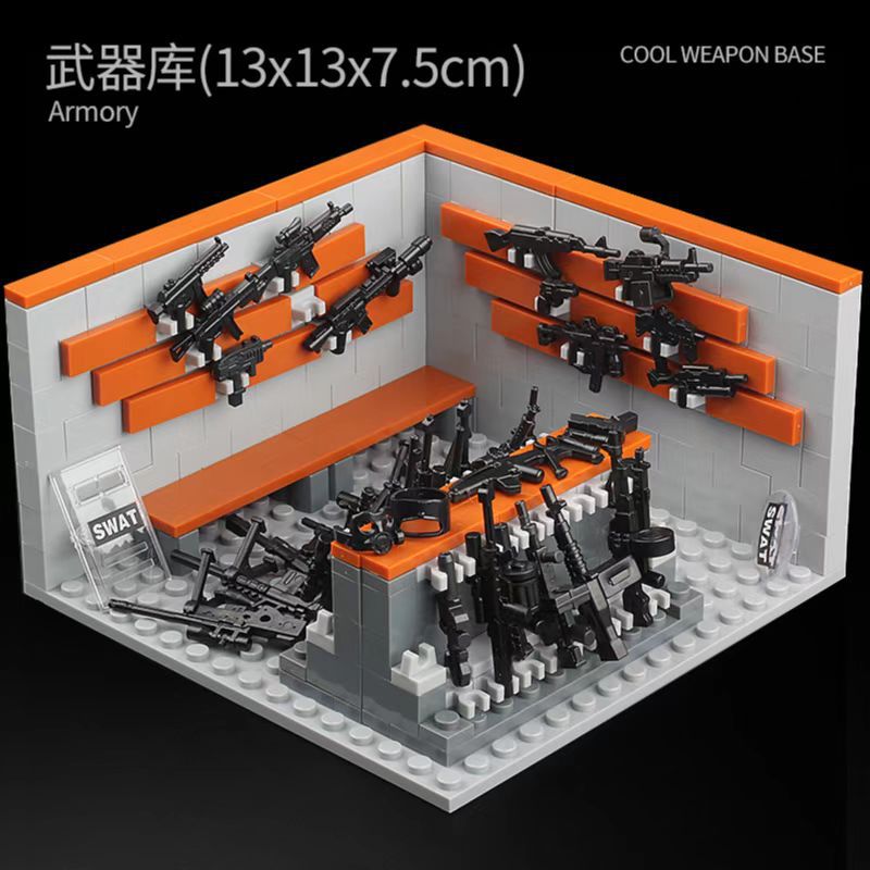 Military Minifigures Special Police Quipment Arsenal Accessories