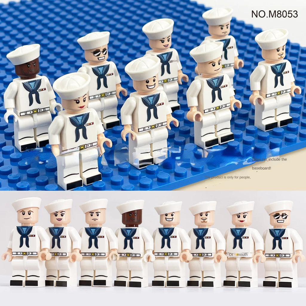8pcs  Navy minifigures M8053