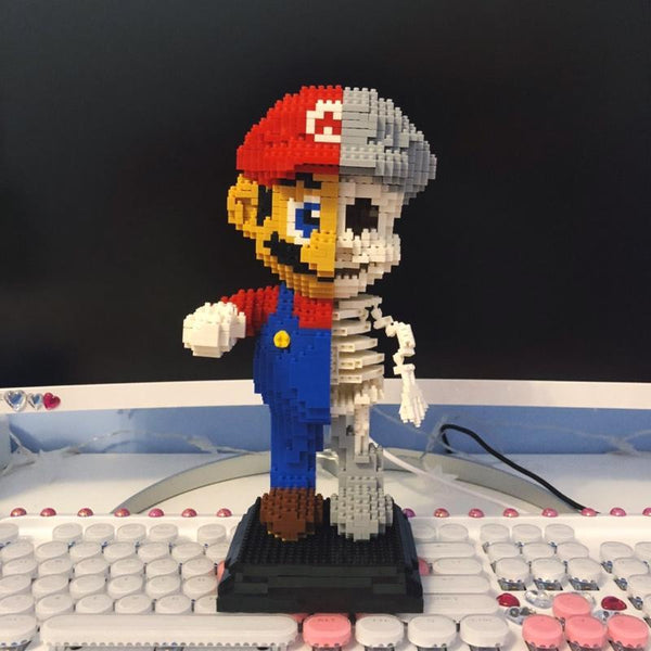 1686pcs ZRK 7807 Dissection Skeleton Super Mario Creator Magic