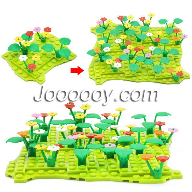 4pcs Grassland MOC bricks