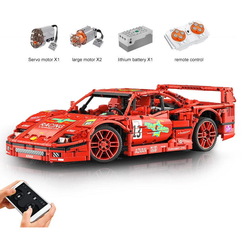 Ferrari F40 1/8 未組み立て品　説明書付き 2688PCS Mouldking 13095 Ferrari F40 – Joy Bricks