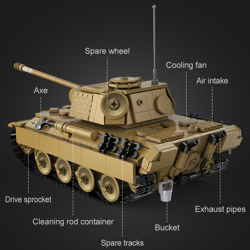 907 PCS CADA C61073 Panzerkampfwagen V Panther Tank 1:35
