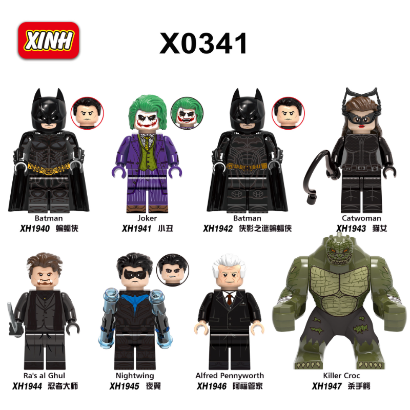 X0341 Superhero Series Batman Joker Catwoman Nightwing Alfred
