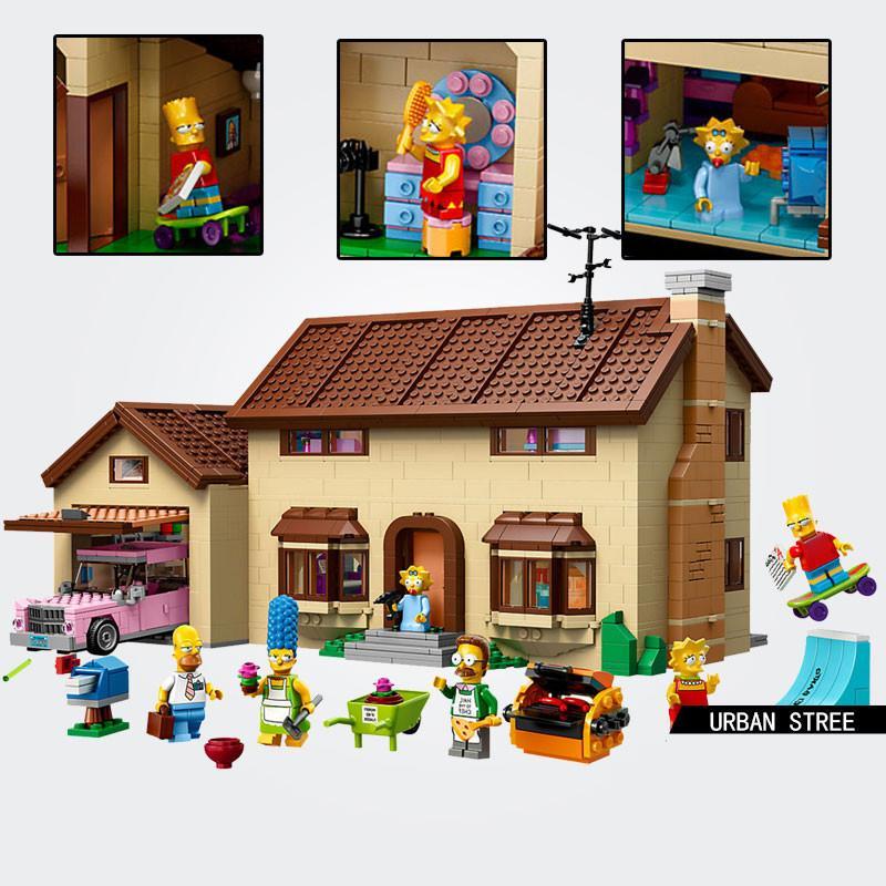 (Ship from US warehouse) The Simpsons House(2523pcs)  and The Simpsons KWIK-E-MART(2218pcs)  71016 71006
