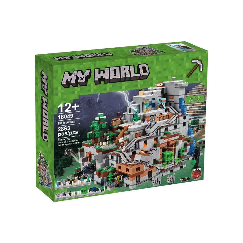 (Ship from US warehouse) 2688PCS Miniecraft The Mountain Cave Compatible 21137