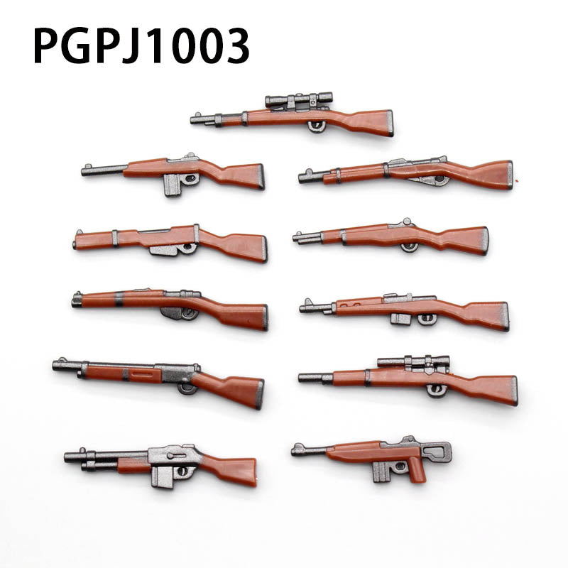 Military World War II Two Tone Weapons Minifigure Accessories Gun