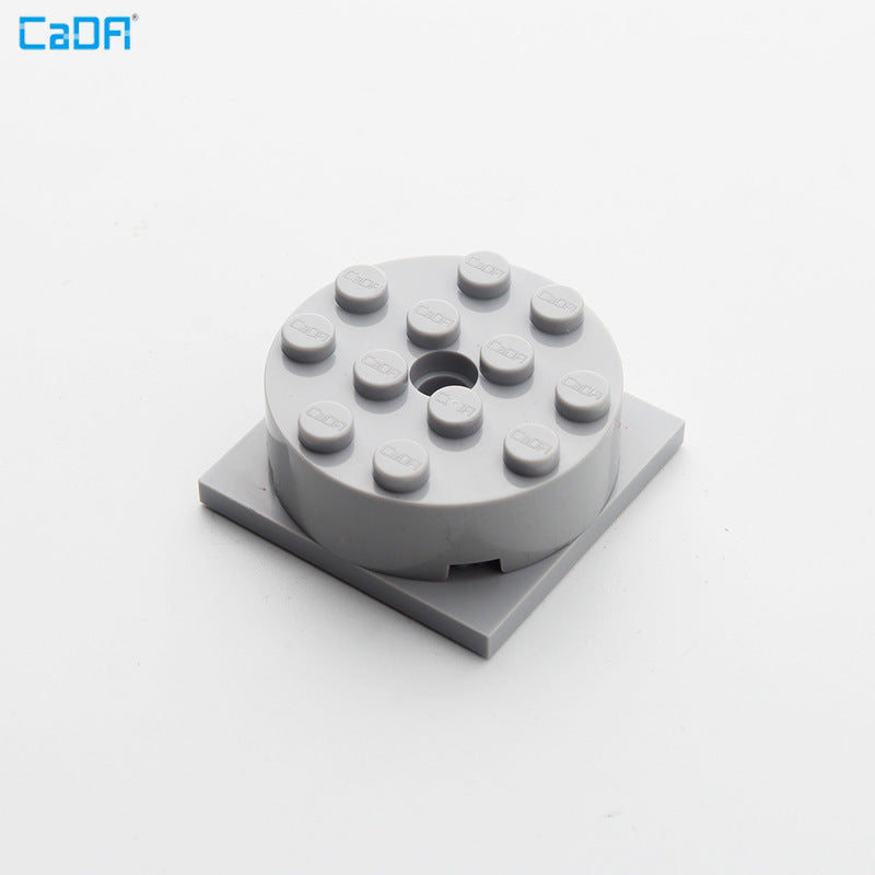 10pcs Cada 60474/6222/61485 Brick Round 4x4 with 4 Side Pin Holes