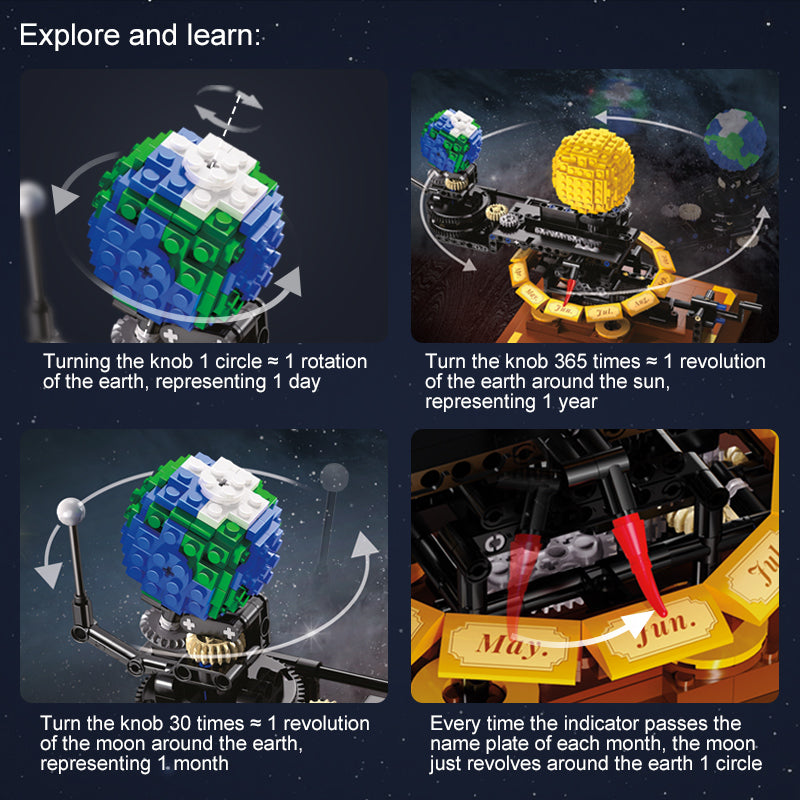 865PCS Cada C71004 Earth, Moon and Sun Orrery