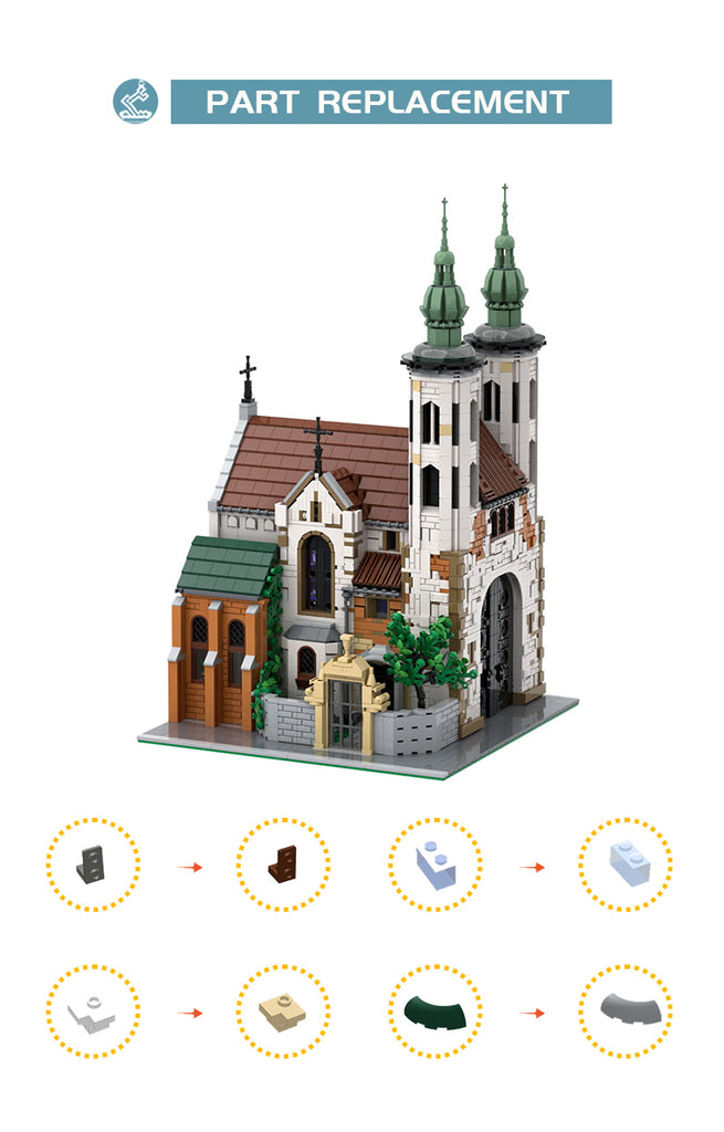 3056PCS MOC-124447 Andrew's Church