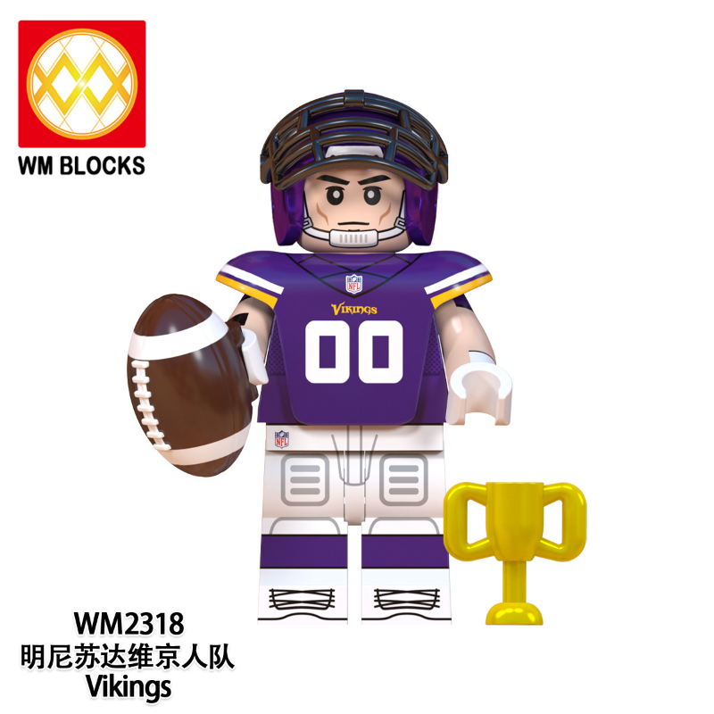 WM6134 Rugby Series New York Giants Los Angeles Rams Minifigures -  WM6134(8pcs/set)