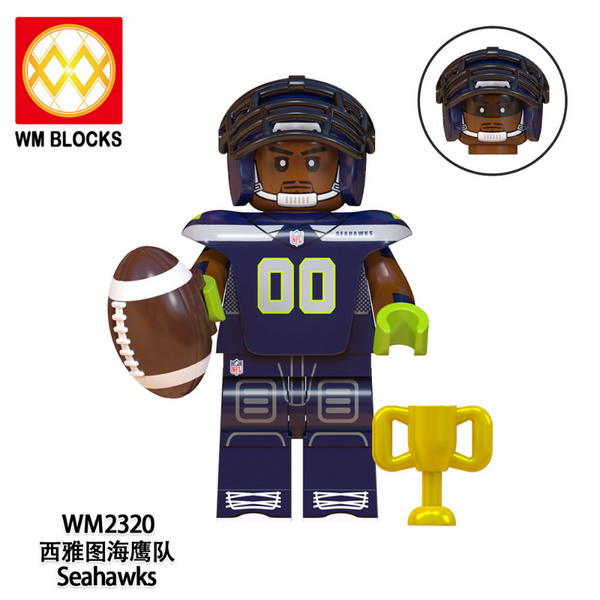 WM6135 Football Series Chicago Bears Seattle Seahawks Minifigures