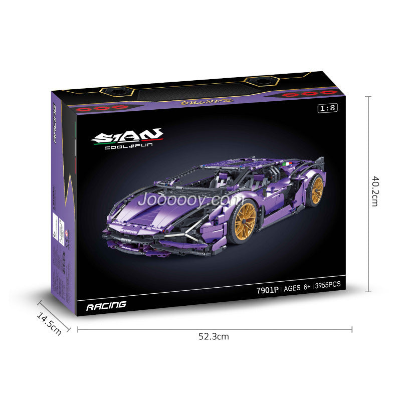 3955PCS Chrome Purple Lamborghini Sian