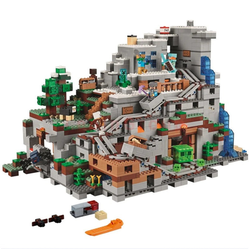 (Ship from US warehouse) 2688PCS Miniecraft The Mountain Cave Compatible 21137