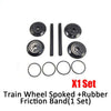 Train Wheel Spoked +Rubber Friction Band (1 Set)